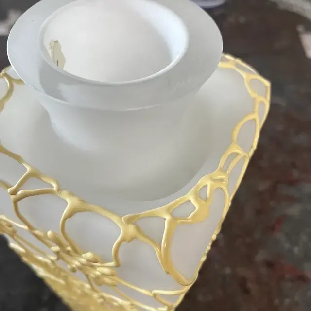 1990s Italian Glass White Vase With Silicon Design For Sale In Dallas - Image 6 of 11