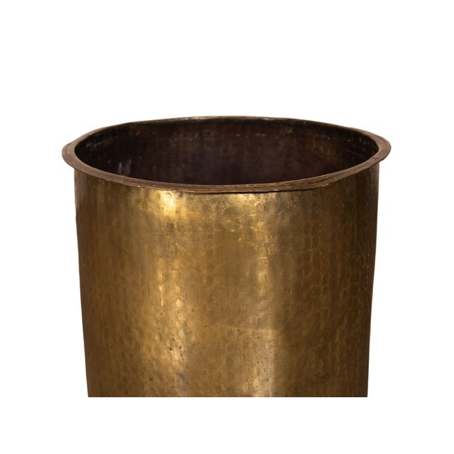 English Vintage Brass Work Pot For Sale - Image 3 of 5