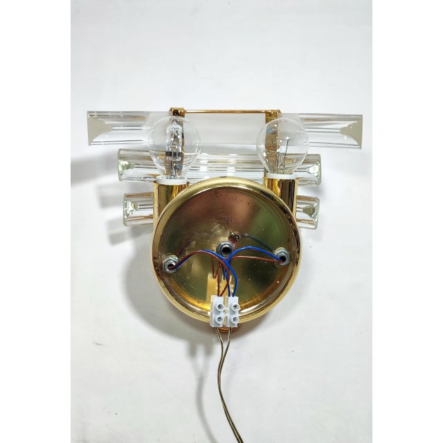 Crystal Wall Lamp Italy, 1980s For Sale - Image 9 of 10