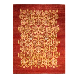 Eclectic Collection Hand-Knotted Area Rug - Red Collection 8' 1" x 10' 8" For Sale