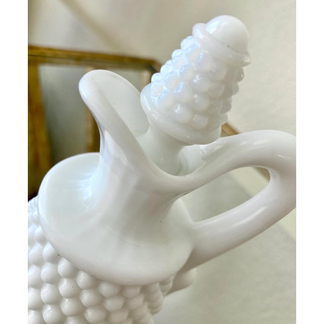 Glass Westmoreland Glass Mid 20th-Century, Pattern #77 American Hobnail Milk Glass Cruet For Sale - Image 7 of 13