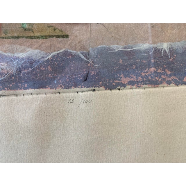 Green Danielle Desplan Signed Mixed Media Original Print, Framed For Sale - Image 8 of 10