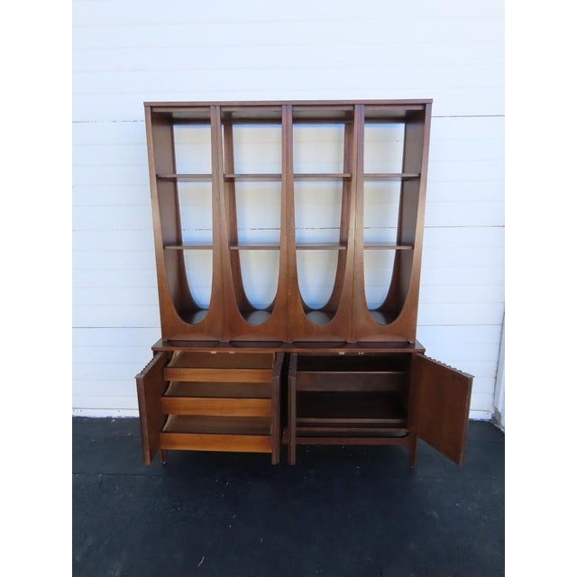 Broyhill Brasilia Two Part Room Divider Wall Unit Shelf 6397 For Sale - Image 9 of 17