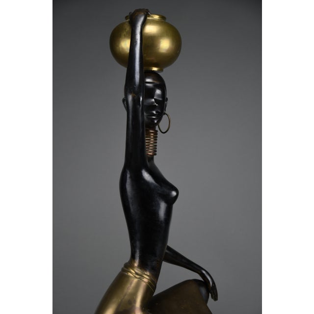 Ndebele Artist, Water Bearer Sculpture, 1960, Brass & Copper For Sale - Image 17 of 18