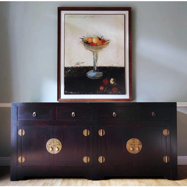 This gorgeous buffet is made by Henredon from the Acquisitions Collection and a rare find. It is in the style of Ming...