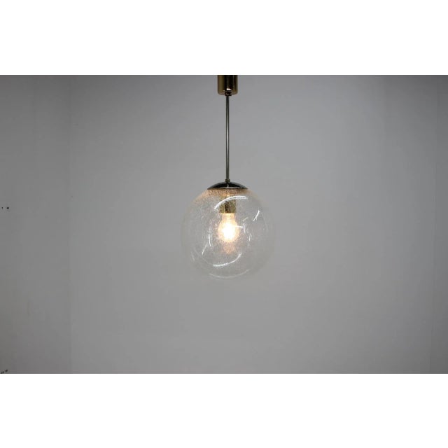 1960s Brass Ceiling Lamp from Kamenický Šenov, 1960s For Sale - Image 5 of 9