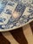 Mid 20th Century Vintage Round Tray With Blue and White Chinoiserie Print For Sale - Image 5 of 7