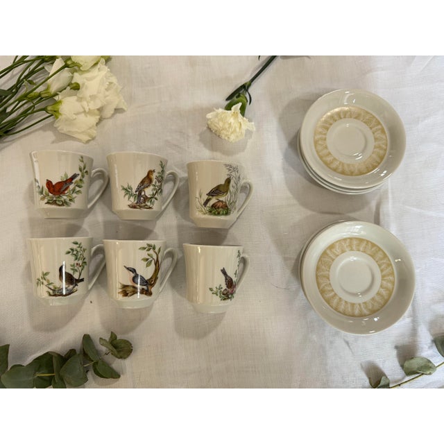 Ceramic Bird-Themed Coffee Service from Villeroy and Boch, Set of 12 For Sale - Image 7 of 7