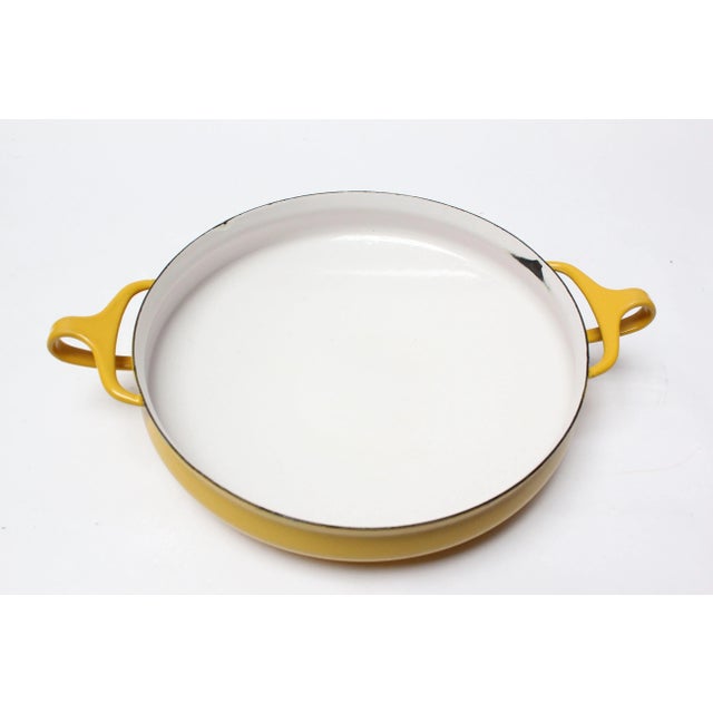 Mid-Century Modern Mid-Century Modern Jens Quistgaard for Dansk Yellow "Kobenstyle" Paella Pan For Sale - Image 3 of 12