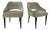 Fabric Armchairs with Wooden Legs and Adjustable Brass Feet, 1960, Set of 2 For Sale
