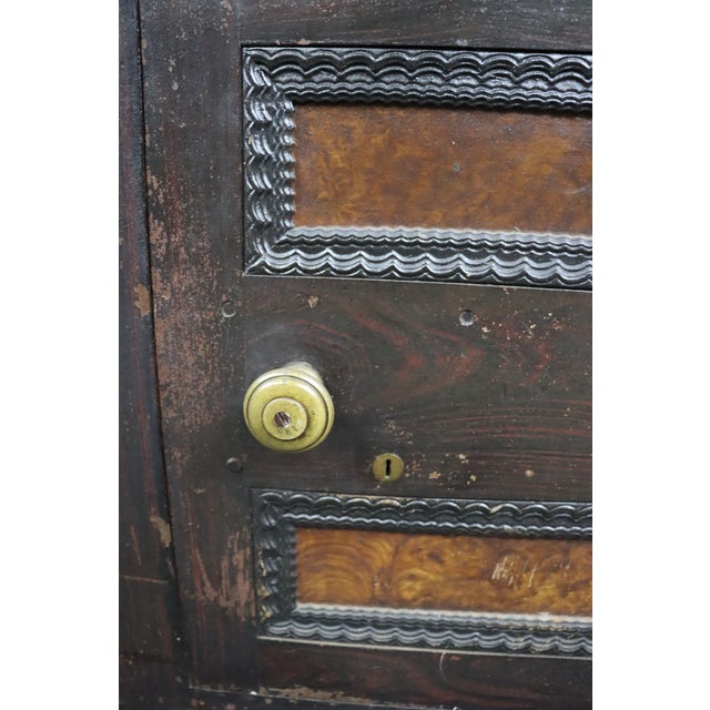 Wood Victorian Carriage Jeweler's Strong Box Safe For Sale - Image 7 of 16