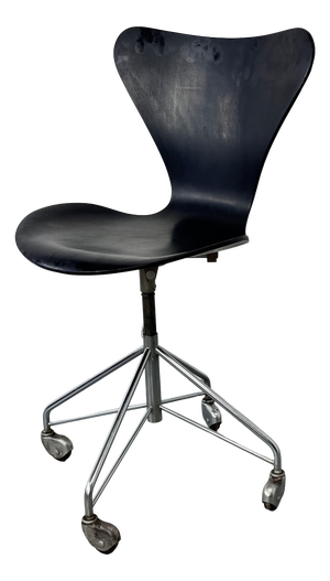 Vintage Early 3117 Swivel Desk Chair by Arne Jacobsen for Fritz Hansen, 1955