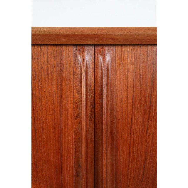 Danish Teak Sideboard with Tambour Doors by Bernhard Pedersen & Søn, 1960s For Sale - Image 16 of 18