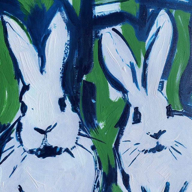 2020s Original Bunny Painting – Hand Painted Acrylic Framed Rabbit Art by Tatiana Duperault For Sale - Image 5 of 6