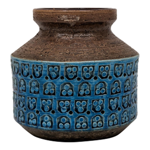 Midcentury Bitossi Aldo Londi Rimini Blue Glazed Ceramic Vase