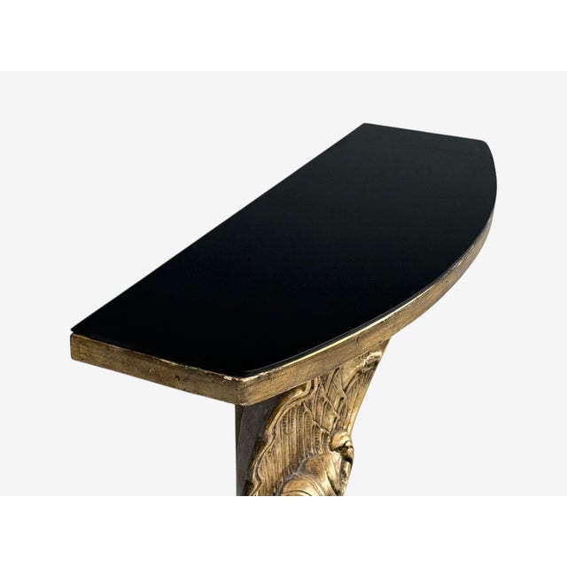 Grosfeld House Attr., Hollywood Regency, Shell Console, Silver Leaf, Usa, 1970s For Sale - Image 10 of 14