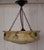Vintage German Art Deco Pendant Lamp with Beige Marbled Glass Shade, 1920s For Sale - Image 4 of 7