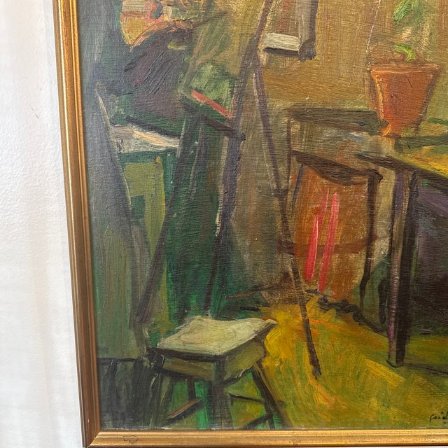 Early 20th Century Early 20th Century Impressionist Original French Oil Painting For Sale - Image 5 of 6