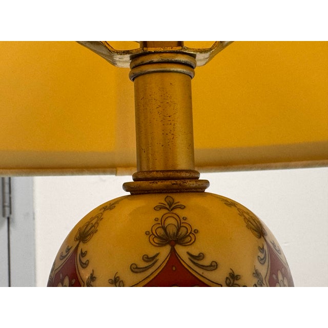 Ceramic Ornate Porcelain Urn Table Lamp, Vintage For Sale - Image 7 of 12