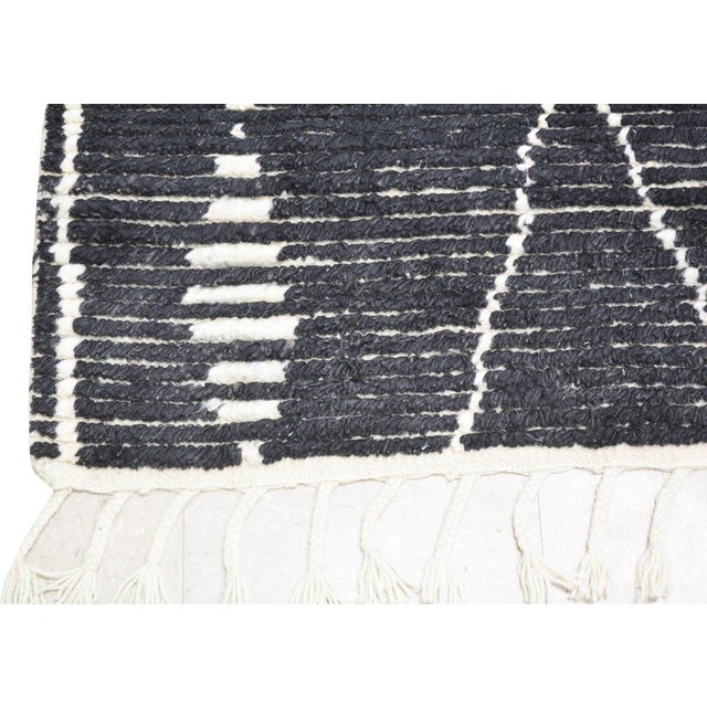 Moroccan Moroccan Aleph Hand Knotted Wool Rug, 10'3''x14' For Sale - Image 3 of 6