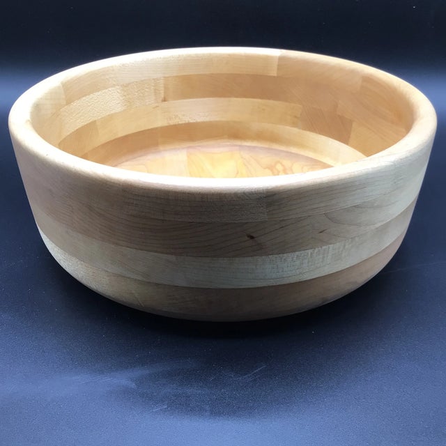 American Cherry Wood Bowl Hand Made in Idaho For Sale - Image 3 of 12
