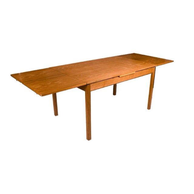 1960s Danish Modern Teak Extendable Dining Table For Sale - Image 10 of 12