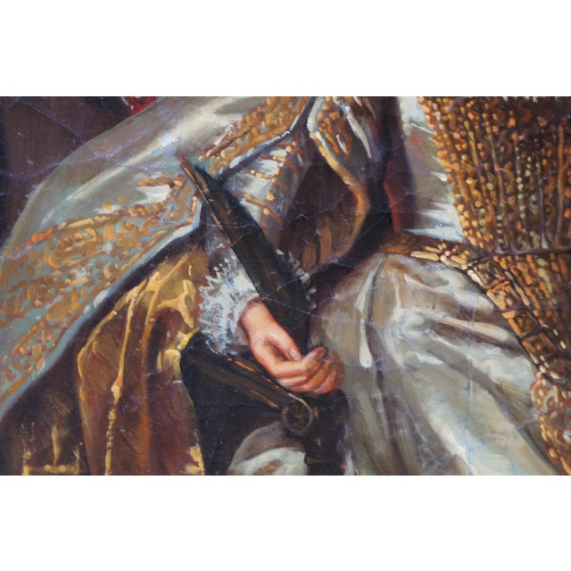 Maria Di Antonia Serra Portrait Oil Painting After Peter Paul Rubens 40" For Sale - Image 10 of 12