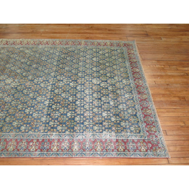 Denim Blue Antique Persian Joshegan Rug, Early 20th Century - 6'9" x 10' For Sale - Image 13 of 18