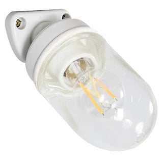 Ceramic and Glass Angled Wall Lamp For Sale