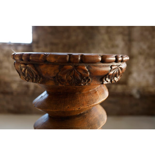 19th-Century French Carved Wine Press Screw Pedestal, 1890 For Sale - Image 12 of 18