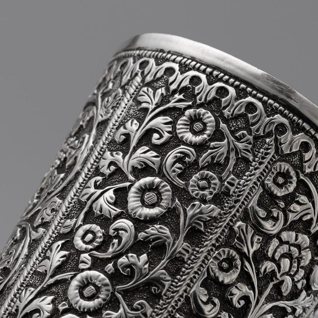 Antique 19th Century Indian Kutch Silver Beaker, 1890 For Sale - Image 12 of 15