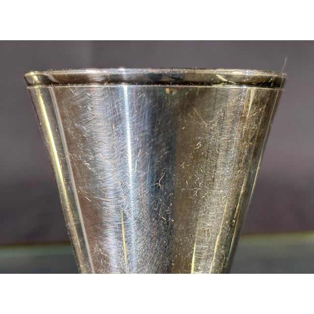 American Vintage c.1920's/30's Reed & Barton Silverplate Footed Cocktail Jigger / Tot Cup For Sale - Image 3 of 7