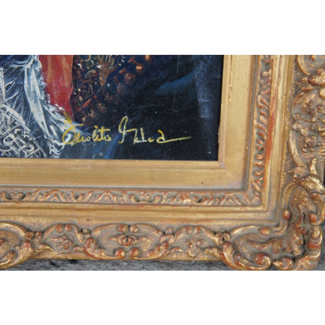 Late 20th Century The Laughing Cavalier After Frans Hals Oil Painting on Canvas Framed For Sale - Image 11 of 12