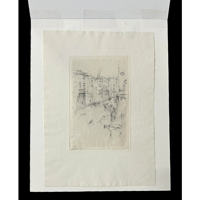 Impressionist James Abbott McNeil Whistler Alderney Street 19th C Etching For Sale - Image 3 of 6