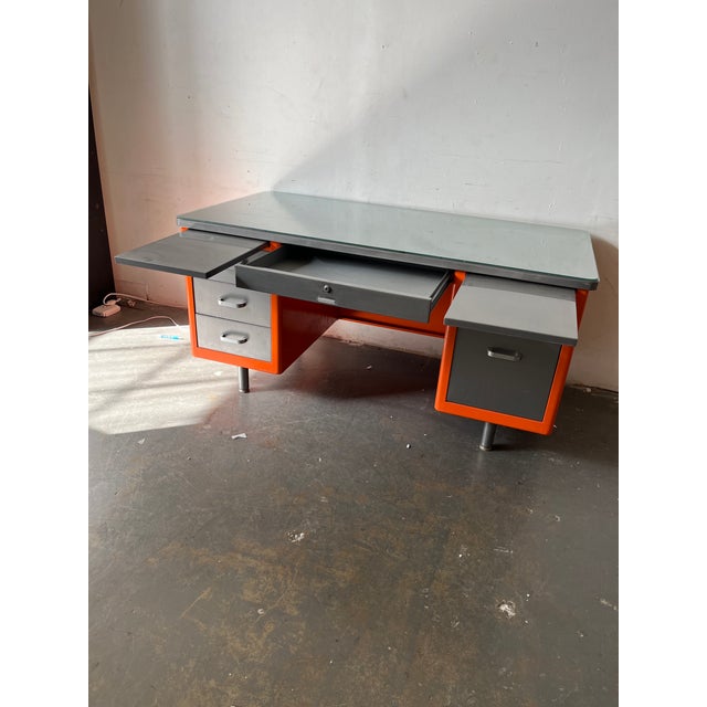 Vintage Mid-Century McDowell & Craig Tanker Desk For Sale - Image 4 of 5