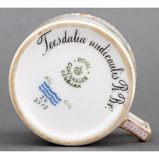 Late 20th Century Royal Copenhagen "Flora Danica" Teacups, Pair For Sale - Image 5 of 10