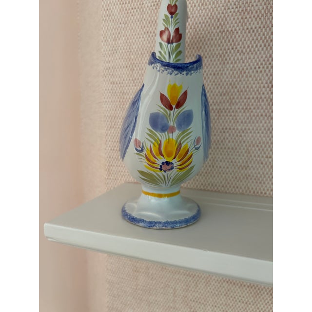 Ceramic Henriot Quimper Hand Painted Duck-Vase/Planter/Decorative Item For Sale - Image 7 of 8