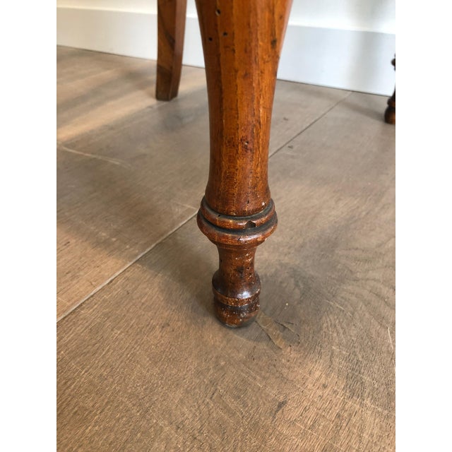 Brown Early 19th Century English Regency period mahogany desk chair with swan neck decorations For Sale - Image 8 of 12