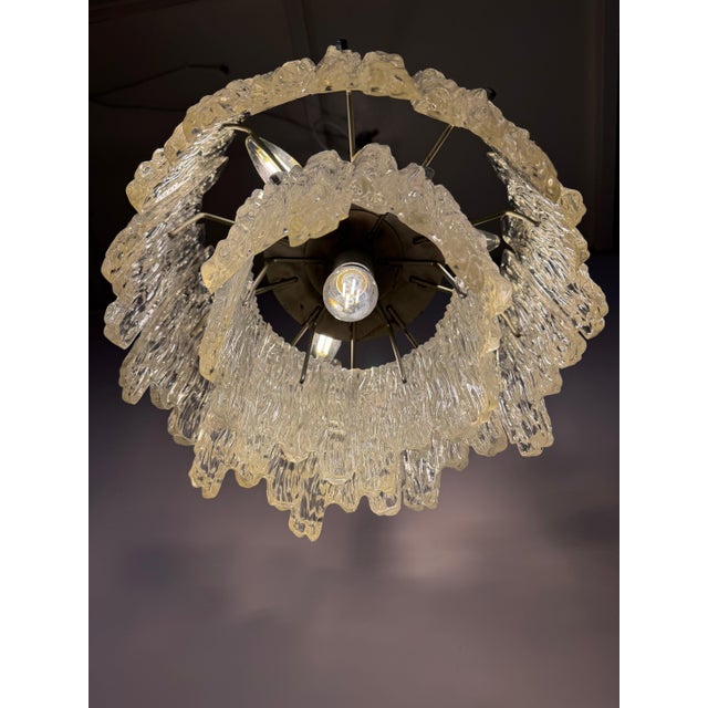 Chandelier in Ice Glass Acrylic from Veb Narva For Sale - Image 6 of 11