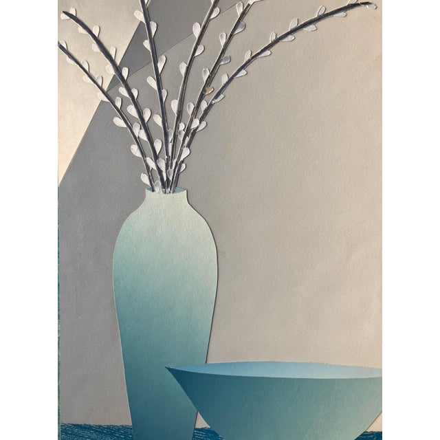 Daniel Joshua Goldstein Willows In Vase - Still Life Circa 1983 Collage For Sale In San Francisco - Image 6 of 8