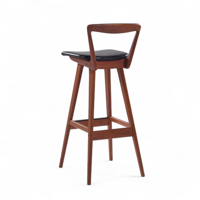Brown Rosengren Hansen for Brande Møbelfabrik Mid Century Teak Bar Stools - Set of 3 For Sale - Image 8 of 12