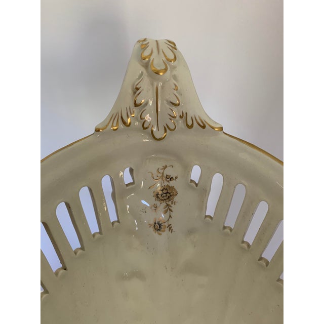 1980s Large Pierced Compote Pedestal Dish For Sale In New York - Image 6 of 7