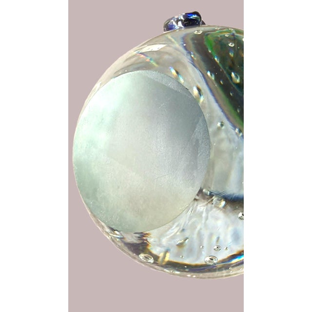 Glass Classic Artisan Heavy Bubble Glass Dolphin Paperweight For Sale - Image 7 of 11