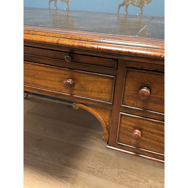Impressive antique mahogany William IV writing table that can be used from both sides. It is in perfect, original...