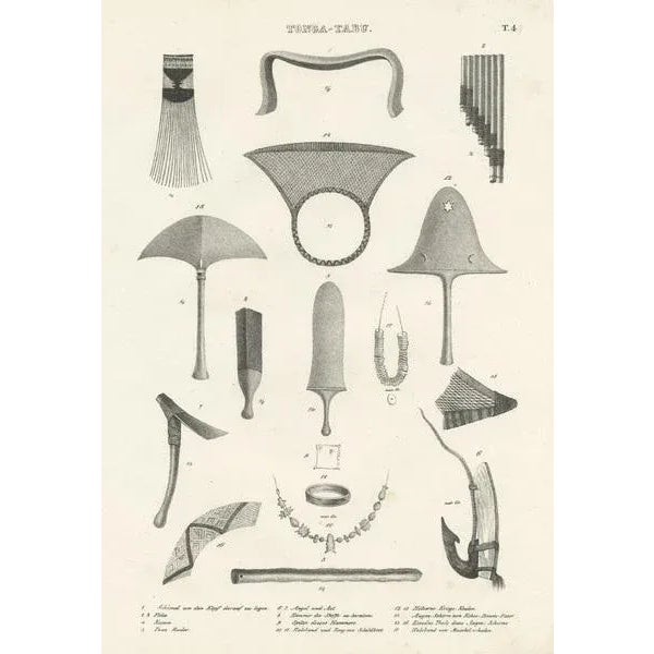 Antique print titled 'Tonga-Tabu'. Tongatapu is the main island of the Kingdom of Tonga and site of Tonga’s capital,...