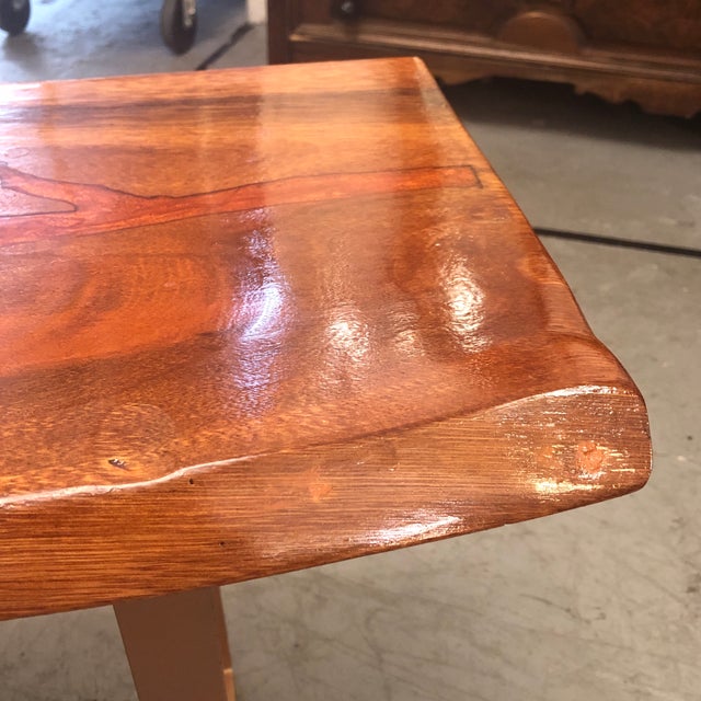Hand Crafted Bob Baker Rainbow Eucalyptus Wood Metal Coffee