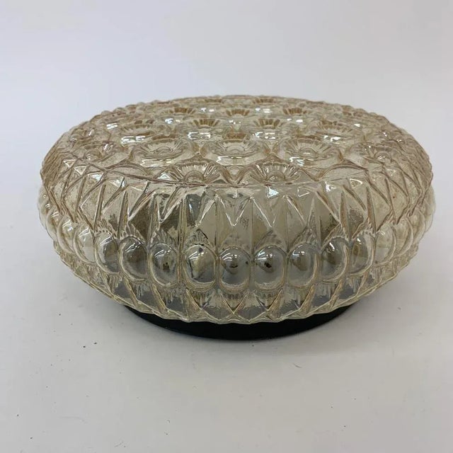 Mid-Century Glass Ceiling Lamp, 1970s For Sale - Image 4 of 4