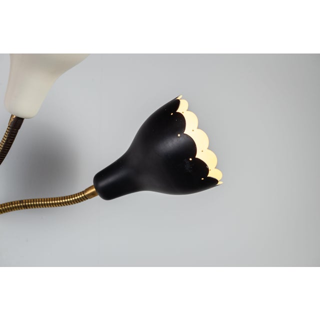 Adjustable Wall Lamp with Three Decorated Shades, 1960s For Sale - Image 9 of 13