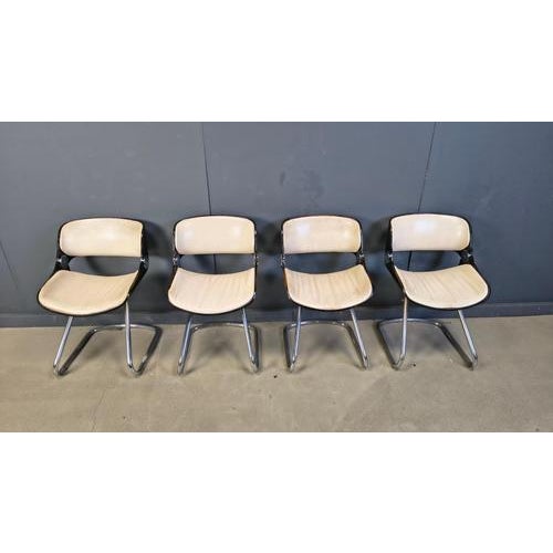Arpege Dining Chairs attributed to Étienne Fermigier for Baumann, 1970s, Set of 4 For Sale - Image 10 of 11