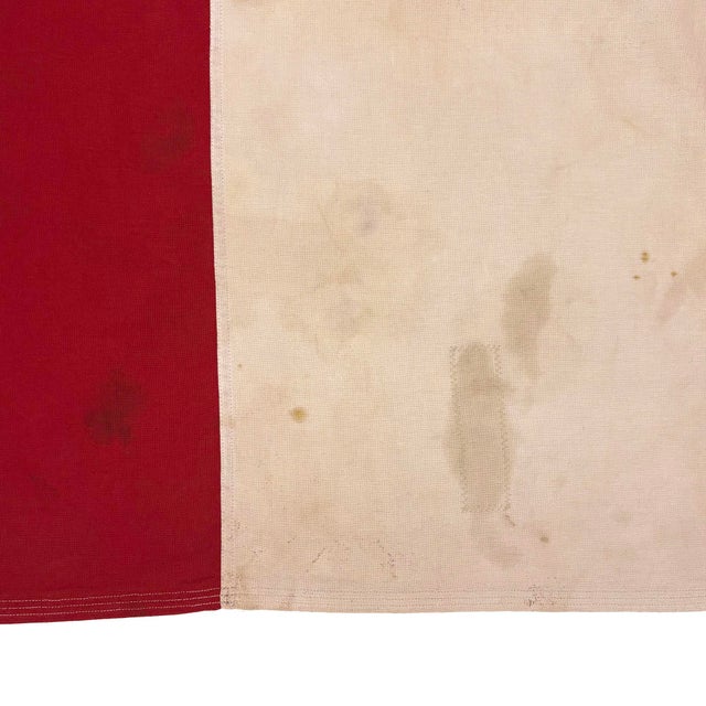 Mid 20th Century Large Vintage Cotton Nautical Signal Flag For Sale - Image 5 of 5